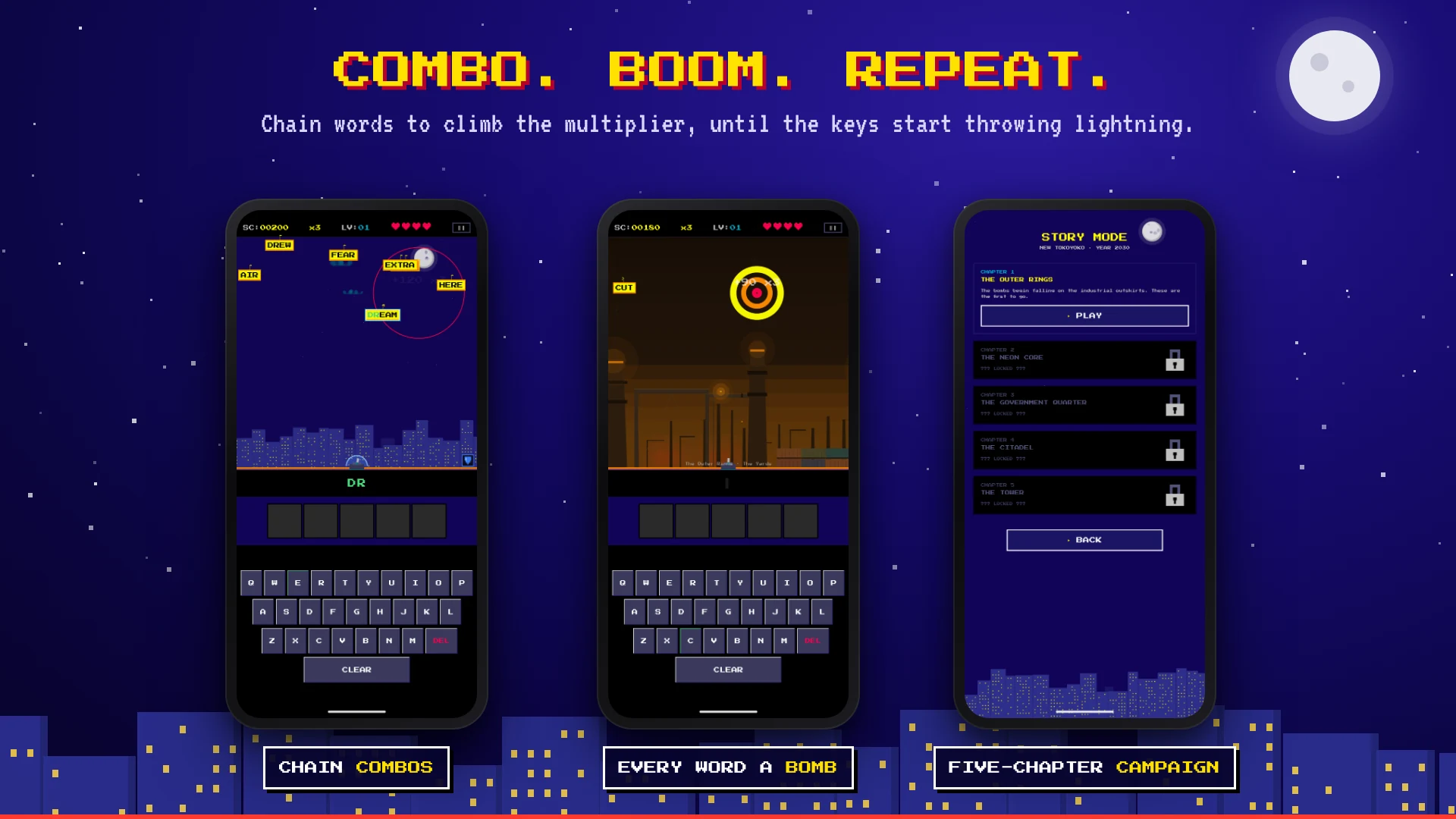 BomberWordy: combos, explosions and the Story campaign